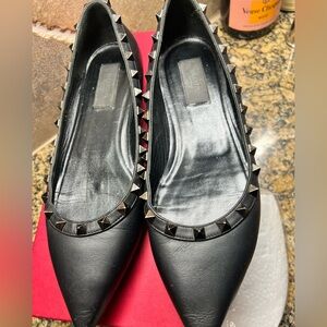 Black Valentino RockStud Women's Flats